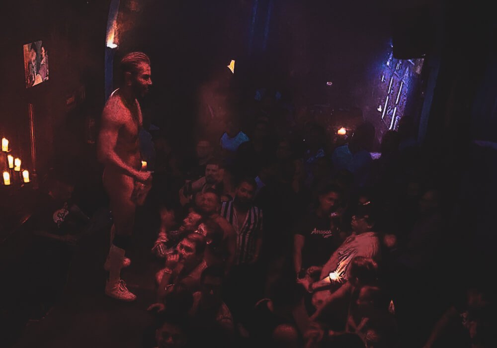 Tom's Leather Bar. A famous gay bar in Mexico City